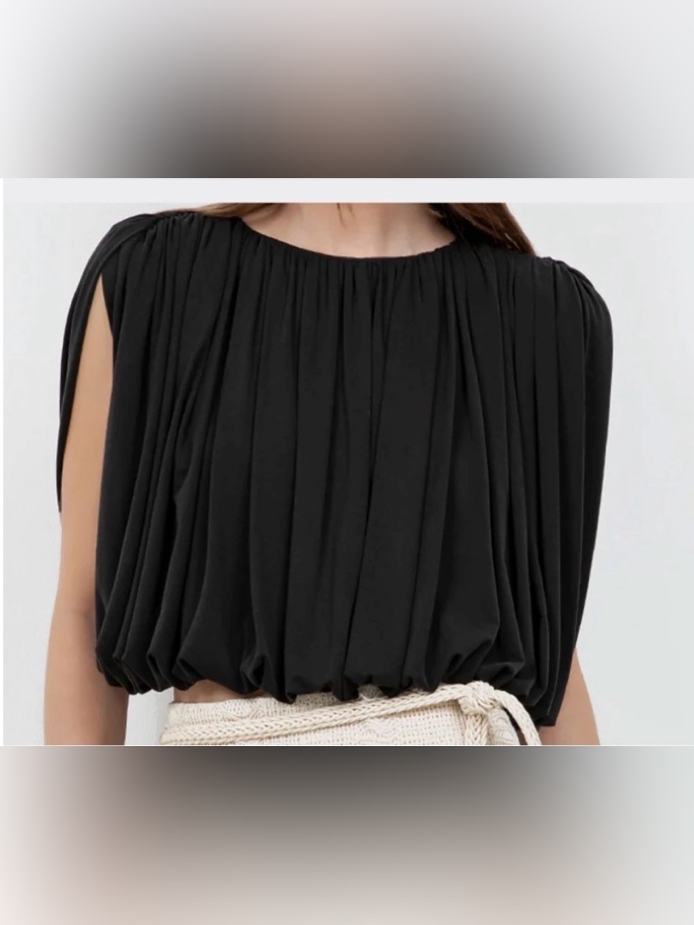 Dolan Left Coast Collection for Anthropologie Black Draped Top